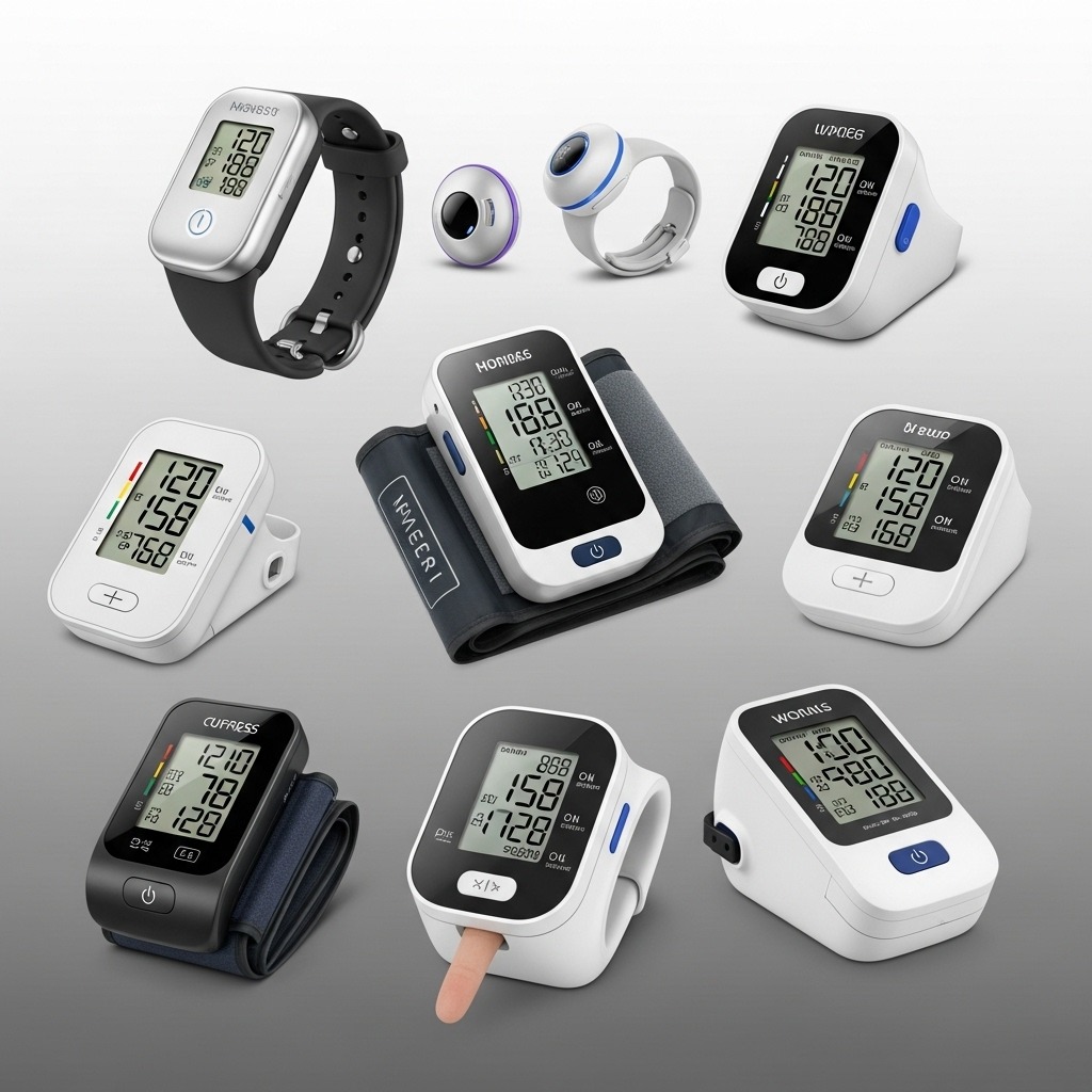 Modern cuffless blood pressure monitor 2025 on wrist