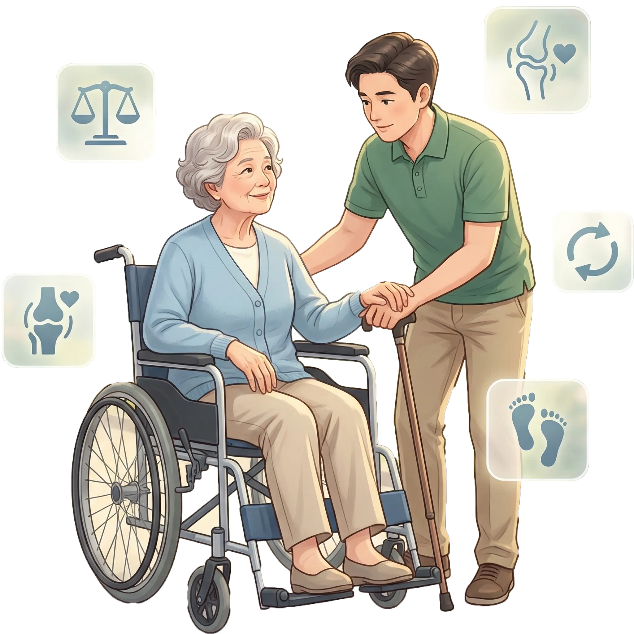 Mobility and physical wellness solutions for seniors with balance support walking assistance and joint care