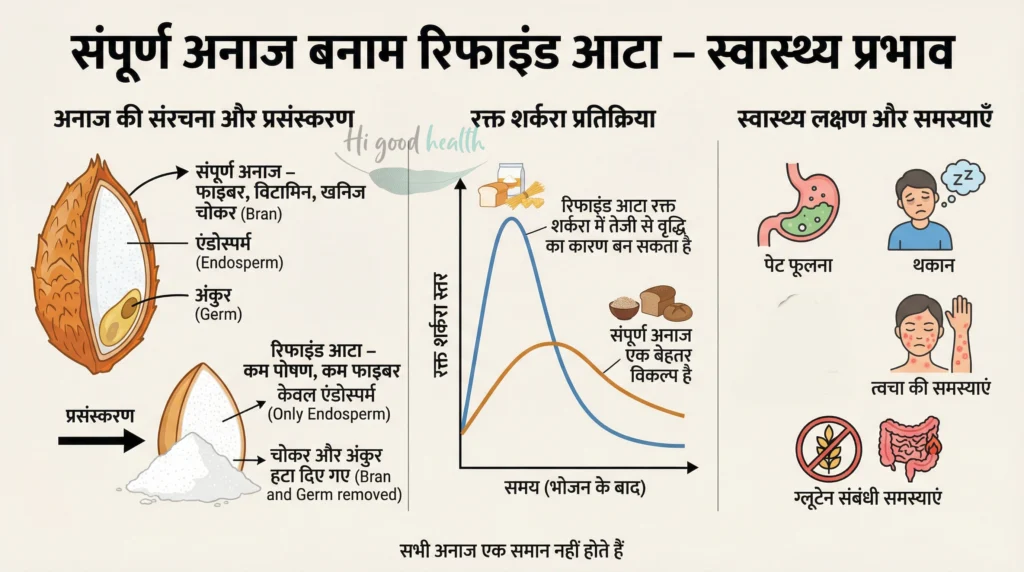 साबुत अनाज बनाम मैदा – सेहत पर असर - Whole grains vs refined flour health