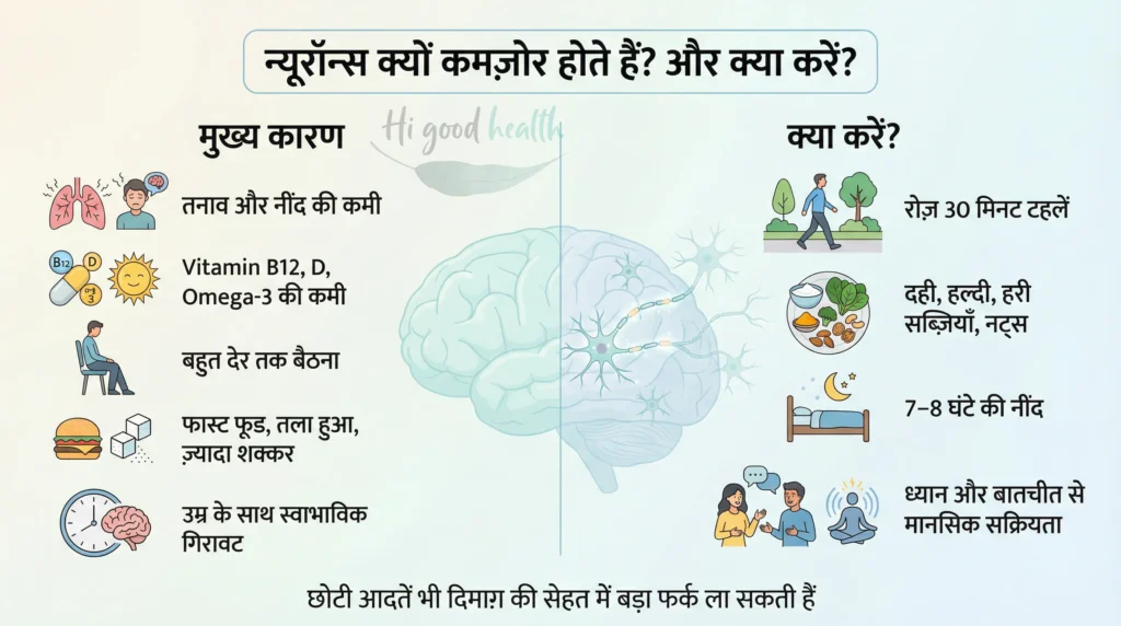 न्यूरॉन्स कमजोरी कारण और समाधान - Neuron weakness causes and solutions