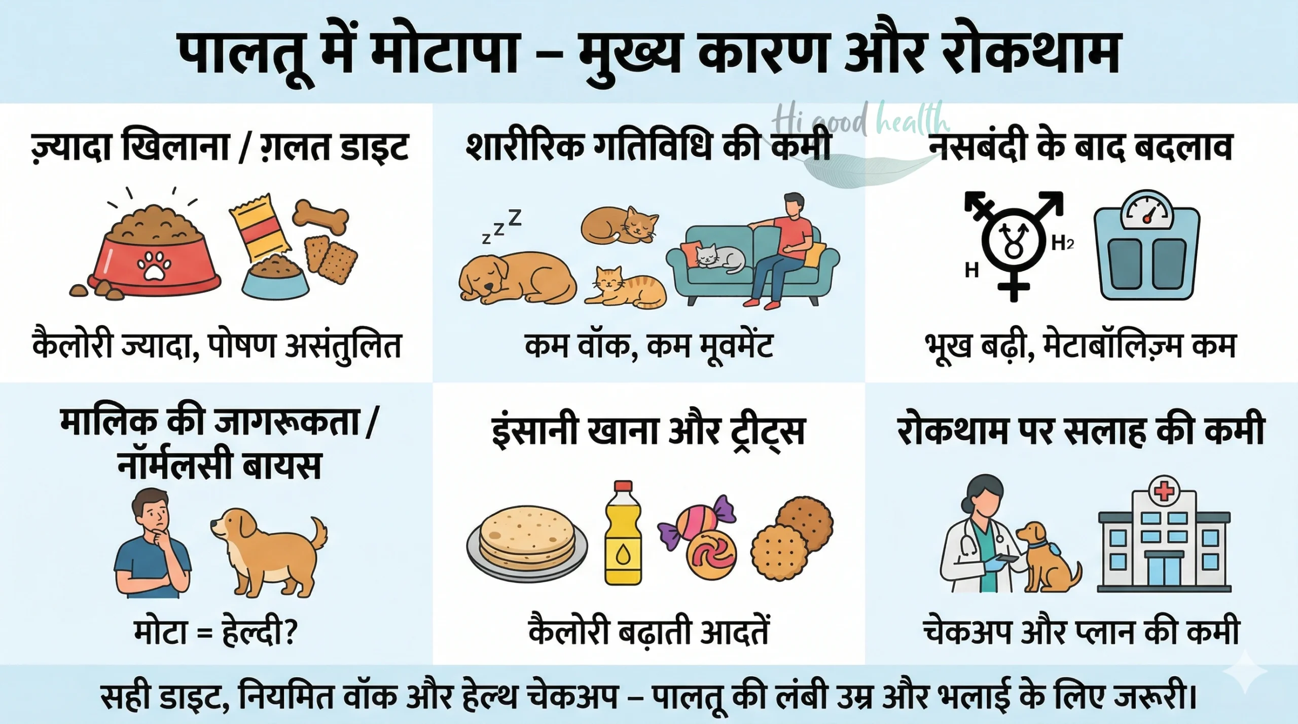 पालतू मोटापा – मुख्य कारण और रोकथाम | Pet Obesity – Causes & Prevention