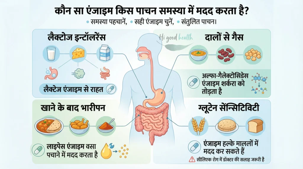 एन्ज़ाइम बनाम प्रोबायोटिक्स : बेहतर पेट की सेहत के लिए सही साथी चुनें 4 पाचन समस्याएँ और एन्ज़ाइम समाधान | Digestive issues & enzyme solutions