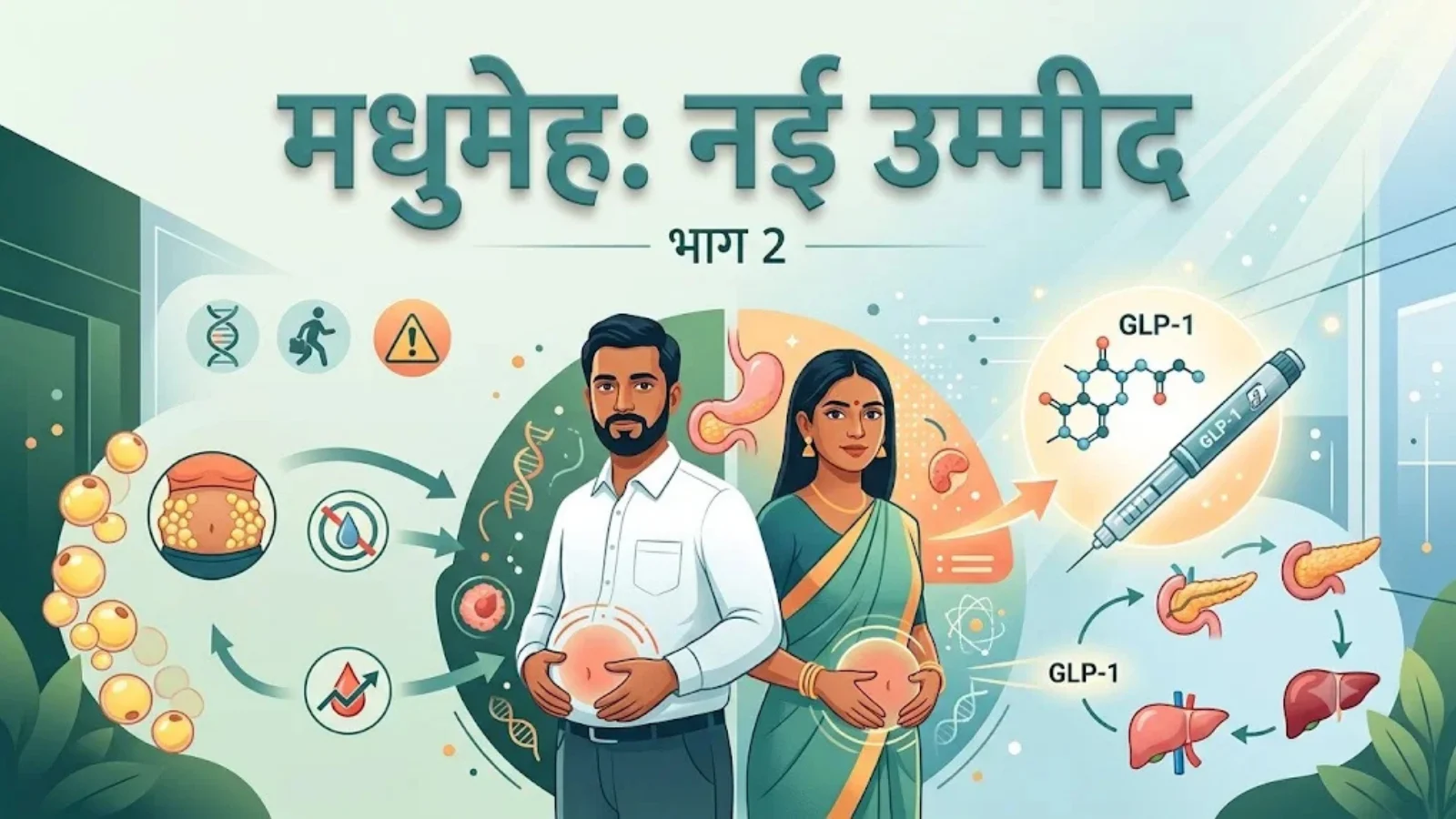 दक्षिण एशियाई लोगों में कम उम्र में मधुमेह का खतरा, पेट की बढ़ती चर्बी और समाधान के रूप में GLP-1