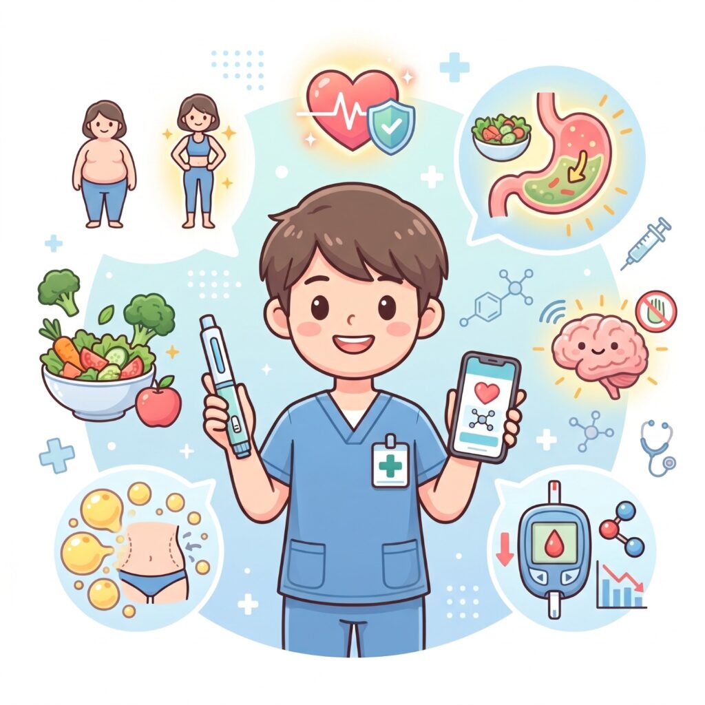 uth Asians में early diabetes risk + belly fat + GLP-1 as solution