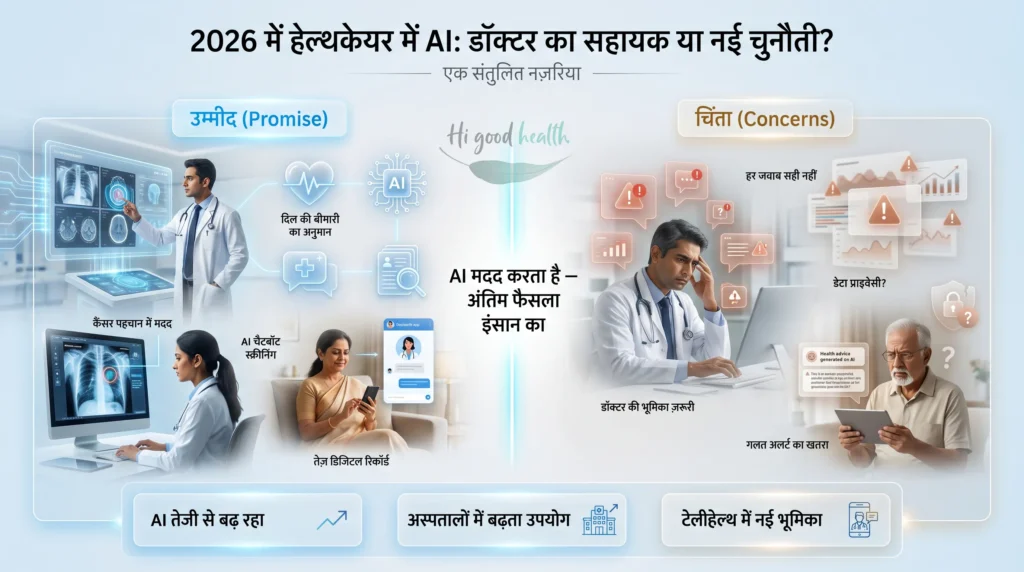 हेल्थकेयर में एआई: 2026 में मरीजों के लिए उम्मीदें और खतरे 3 AI-in-Health-care-HindI