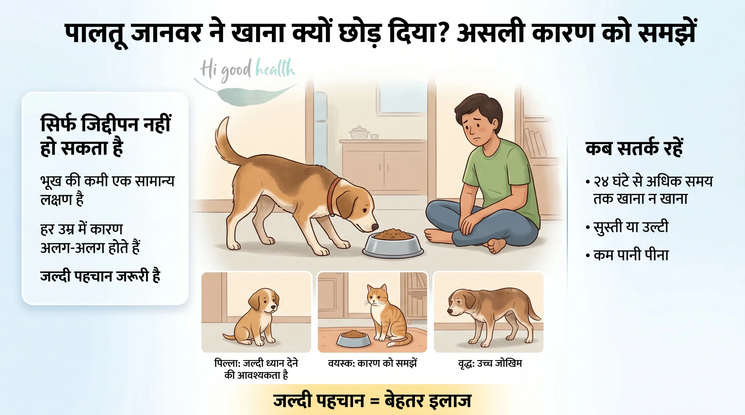 मेरा पालतू कुत्ता या बिल्ली खाना नहीं खा रहा — नखरे हैं या कुछ गड़बड़ है? 2 Dog and cat not eating Hindi 1 scaled