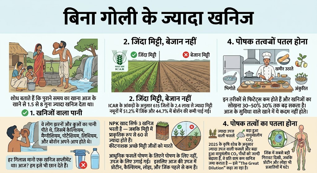 बिना गोली के ज्यादा खनिज
