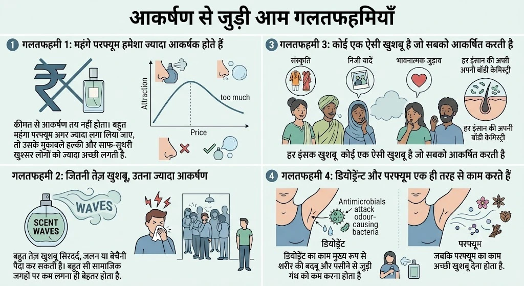 आकर्षण से जुड़ी आम गलतफहमियाँ