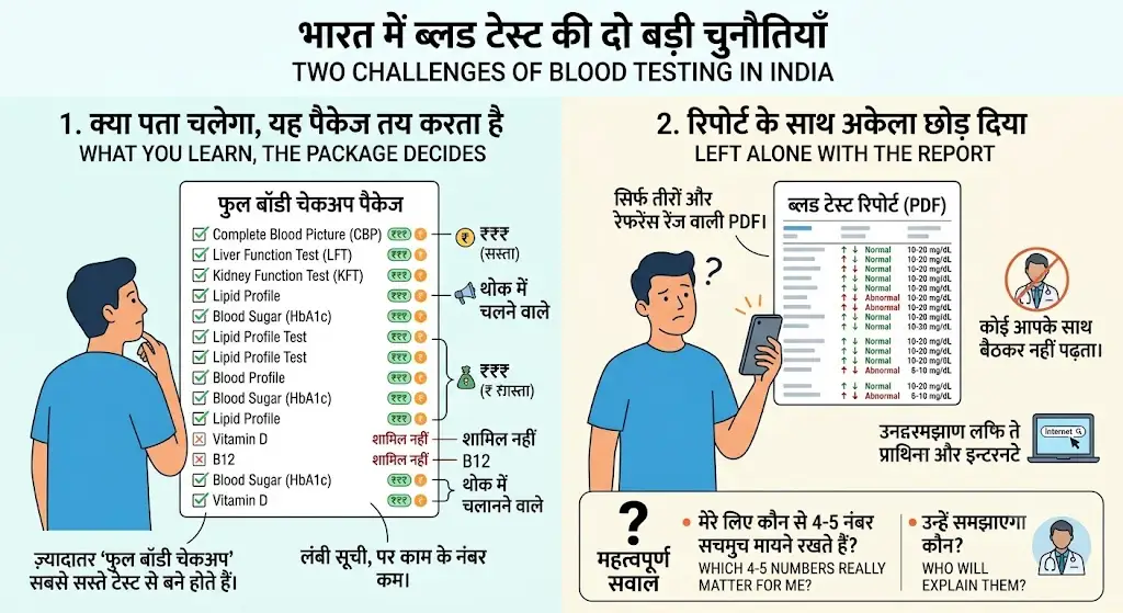 रिपोर्ट नॉर्मल है, फिर तबीयत ऐसी क्यों? — ब्लड टेस्ट भाग 1 3 इस दिक्कत का भारतीय रूप