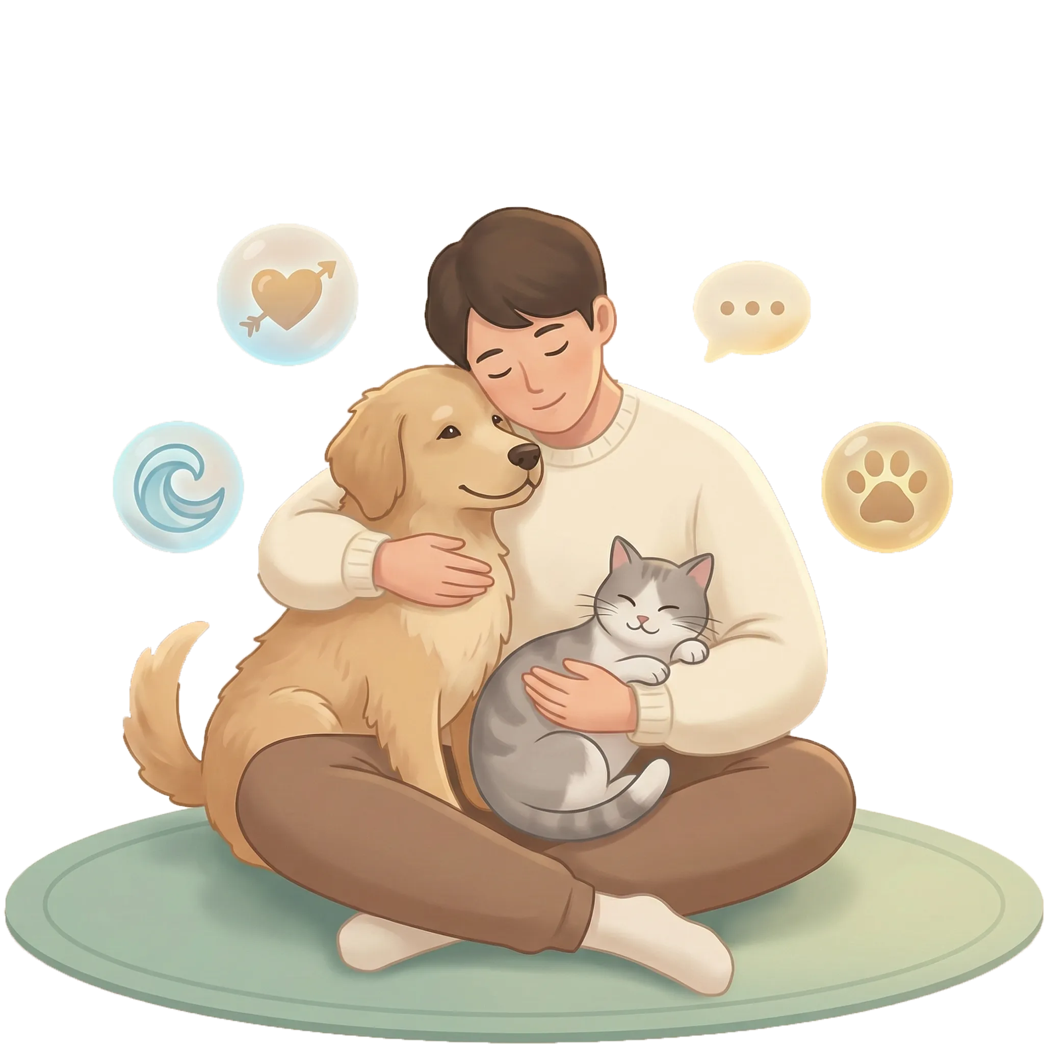 Pet anxiety and behavioral health support for dogs and cats with emotional care and comfort