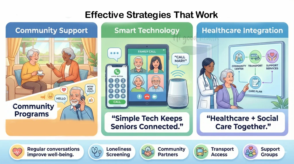 Senior Loneliness: A Growing Global Health Crisis Silently Affecting Our Elderly 4 Solutions for senior loneliness using community programs, technology tools, social prescribing, and intergenerational support.
