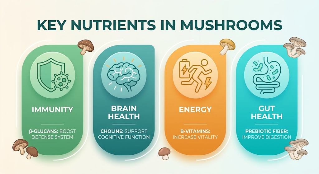 What's Actually Inside a Mushroom? The Nutrition Science