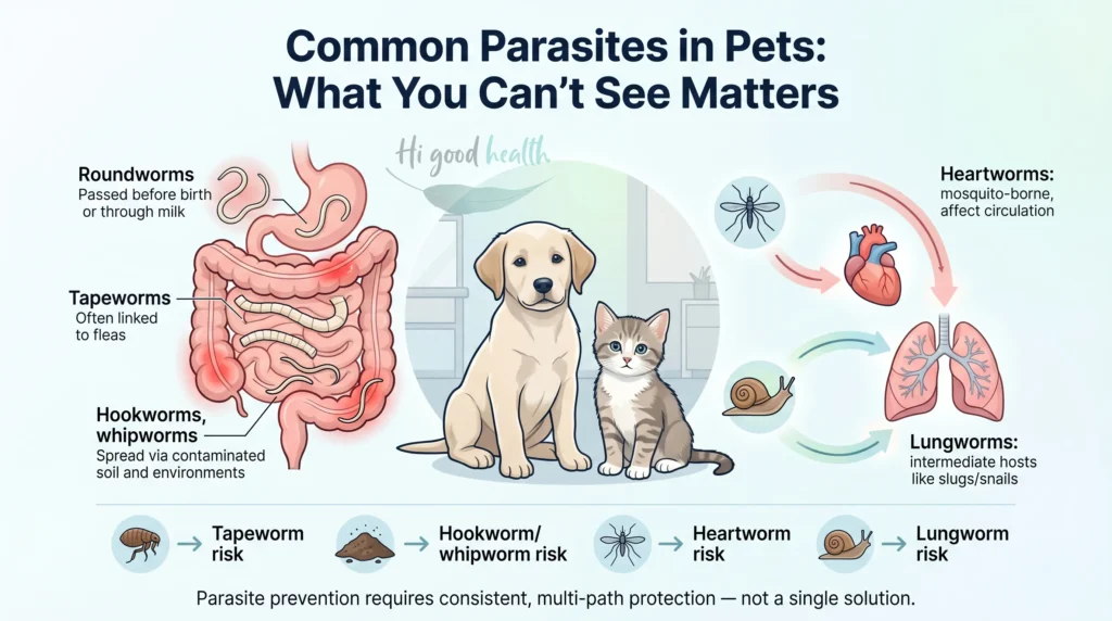 Deworming in Dogs and Cats in India: Signs, Schedule, and Best Medicines 3 Common worms in pets