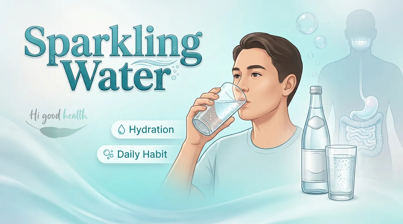 Soda and Sparkling Water in India: Is the Daily Fizz Doing Any Harm? 2 Carbonated water and hydration: a man drinking a glass of sparkling water with a bottle beside him