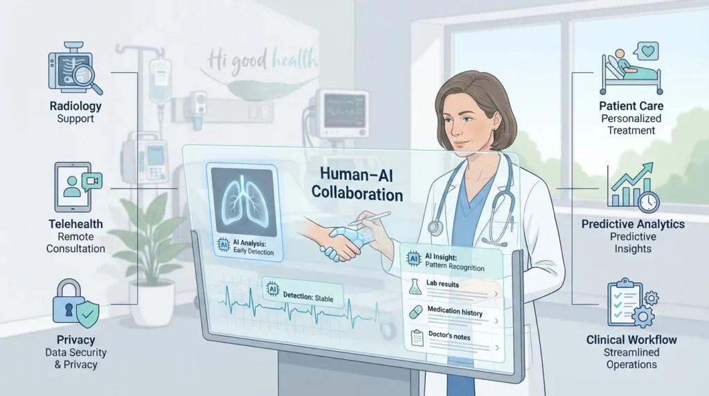 Artificial intelligence is widely used in US healthcare, improving care while raising concerns about bias, privacy, and human connection.