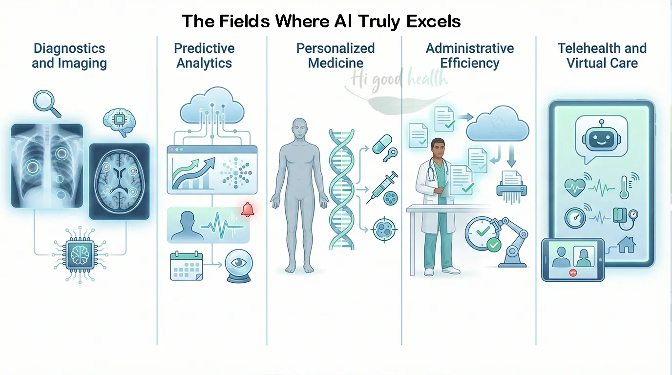 AI-powered medical robot assisting a doctor during patient diagnosis, symbolizing technology and healthcare innovation in 2025