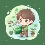 Spirulina and edible algae supplements showing green powder, tablets, and sea algae used for detox and preventive health