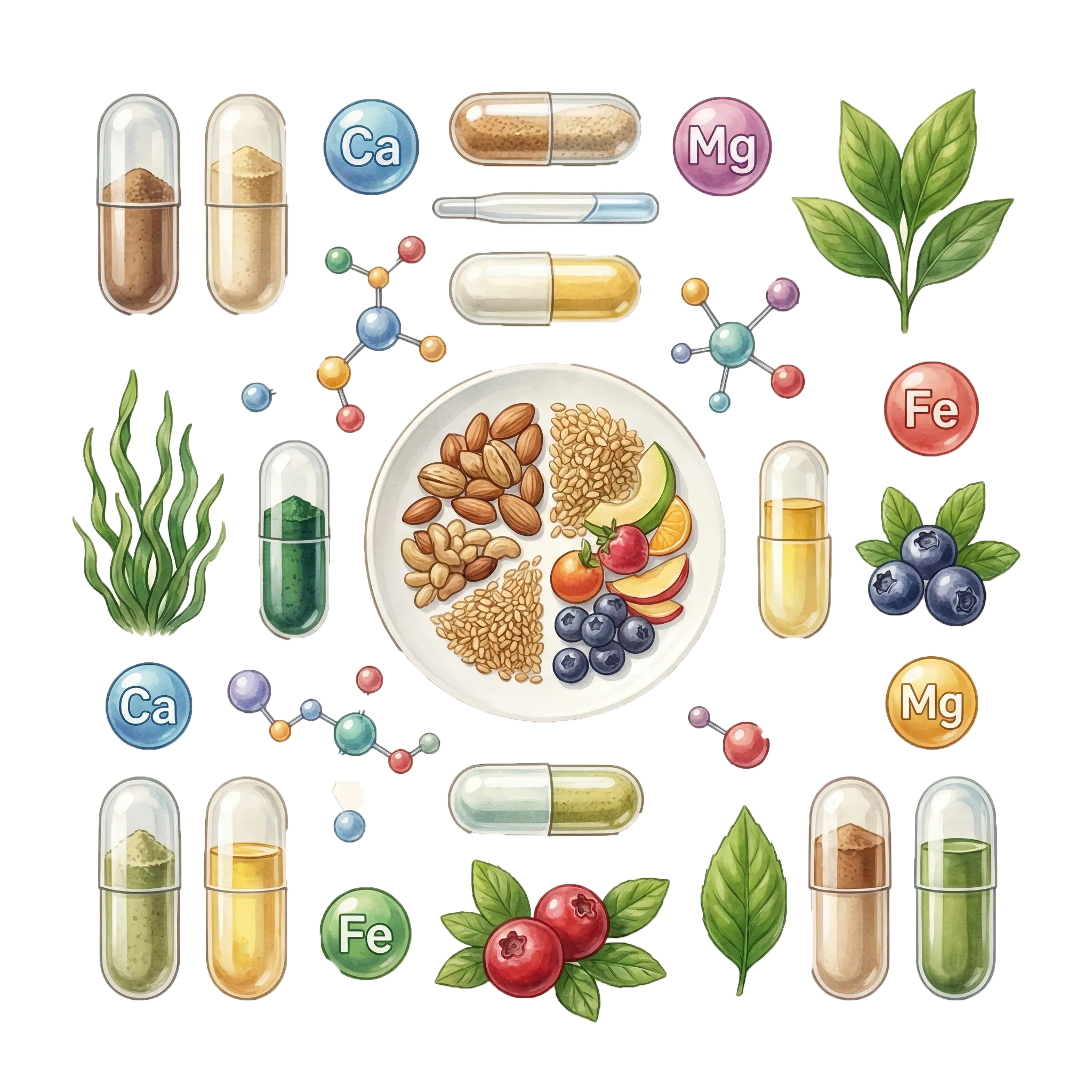 Nutritional science and supplementation with vitamins minerals and balanced nutrient sources