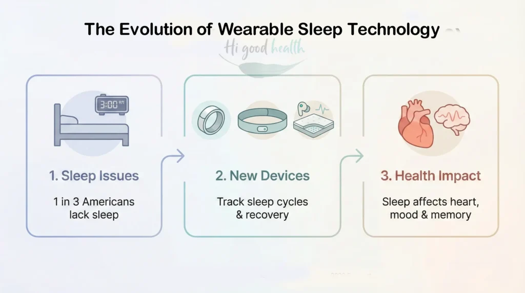 Wearable sleep tech in 2026 tracks rest, snoring, and recovery beyond traditional smartwatches.