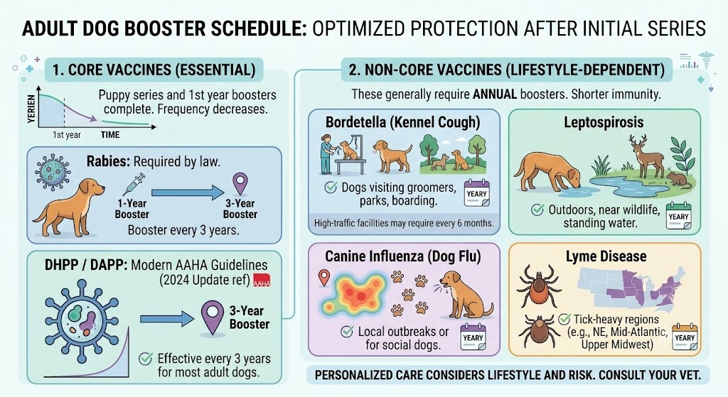 Understanding Canine Immunizations: How Vaccines Protect Your Pet and Your Family 4 Adult Dog Booster Schedule